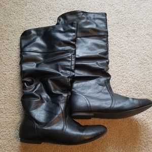 Modcloth Black Slouchy Boots